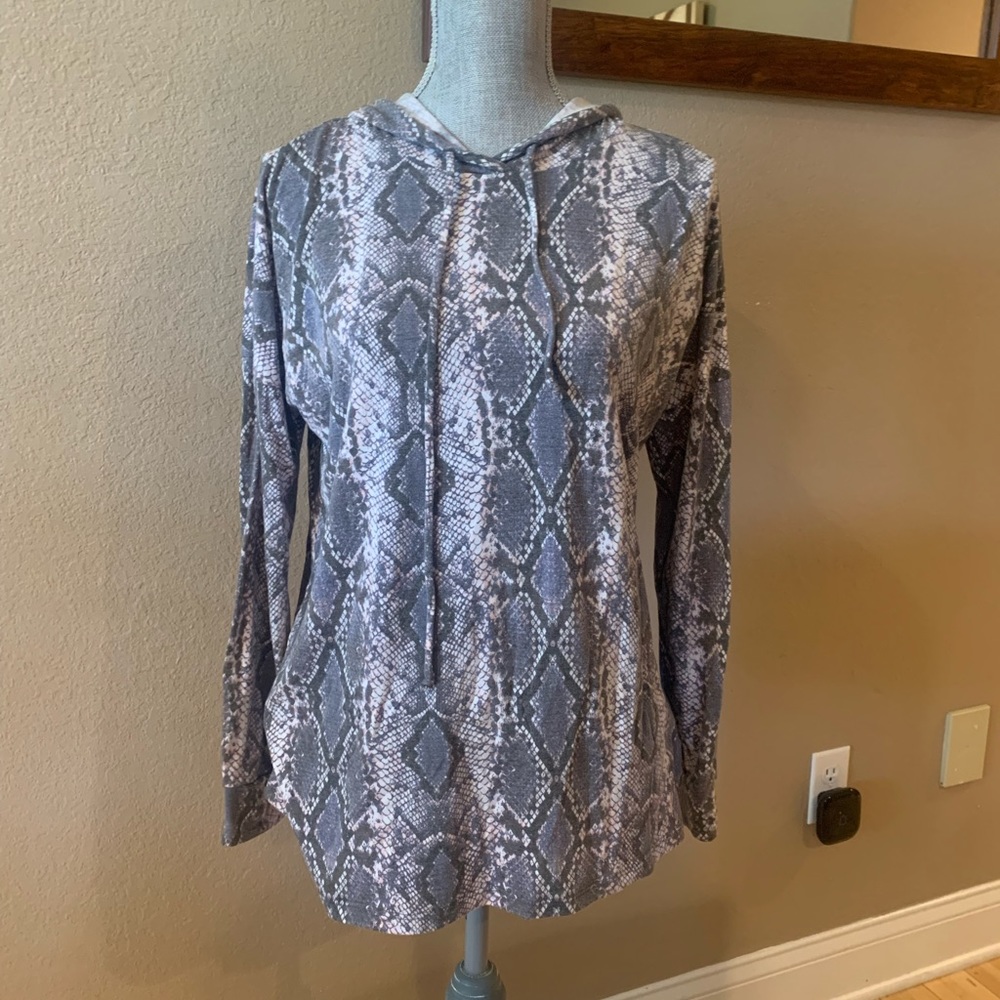Purple Snake Skin Pattern Hoodie